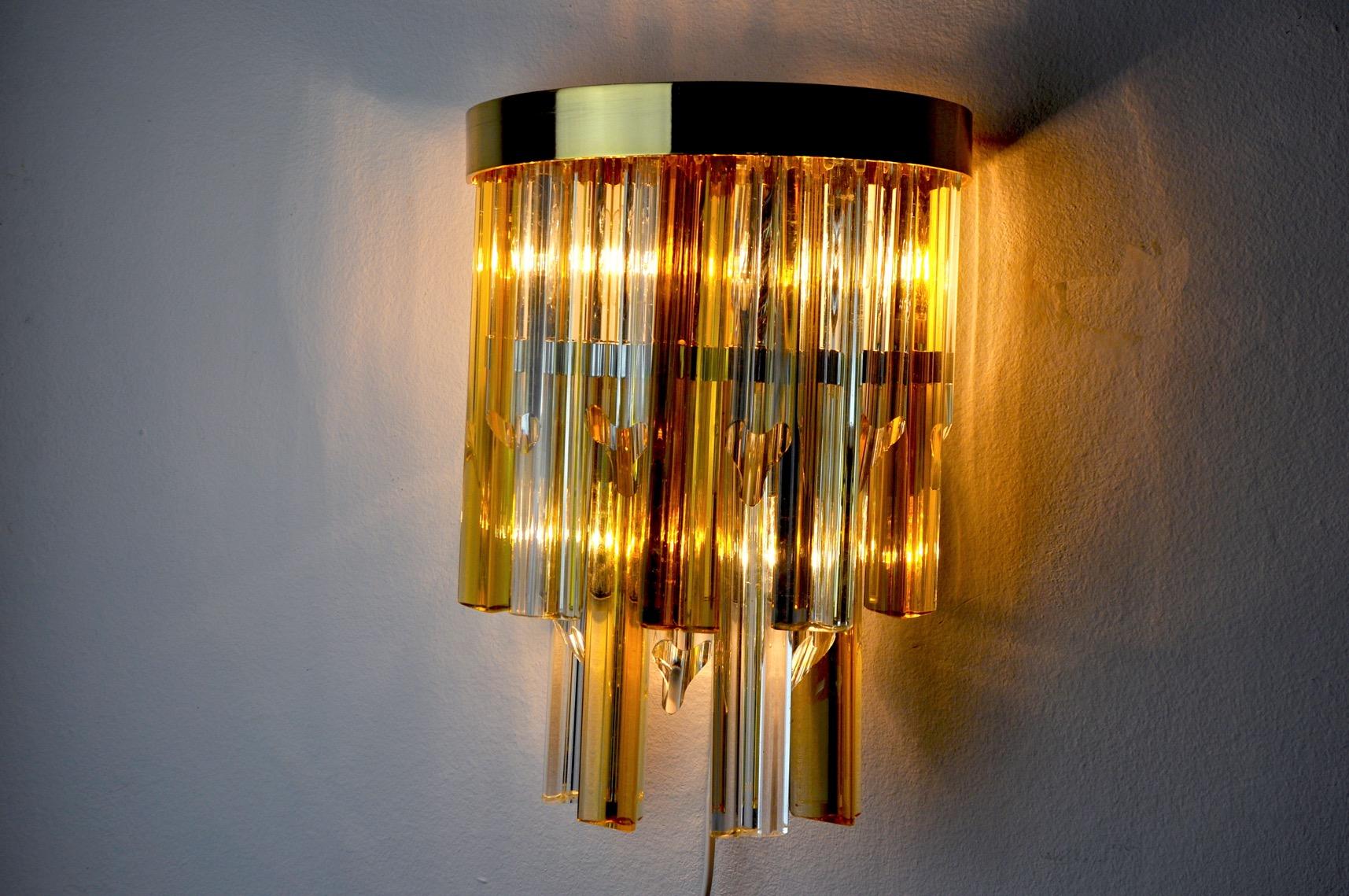 Late 20th Century Two-Tone Sconce by Paolo Venini, Italy, 1970s For Sale
