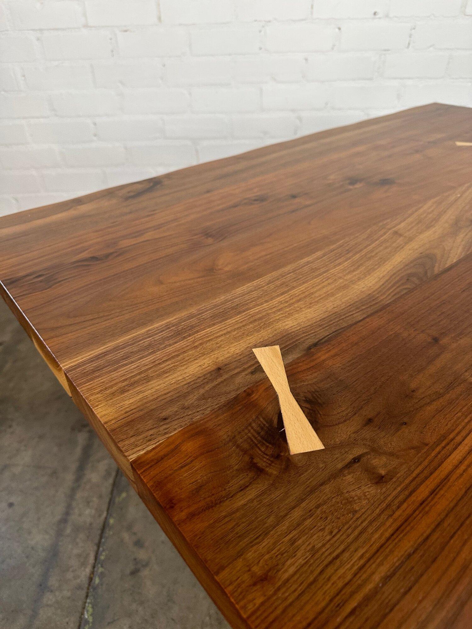 Wood Two Tone Squiggle Table For Sale