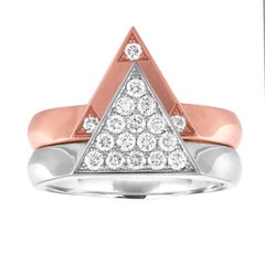 Two-Tone "Star of David" Diamond and Gold Interchangeable Ring