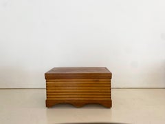 Two-Tone Stripe Solid Wood Trunk/ Blanket Chest