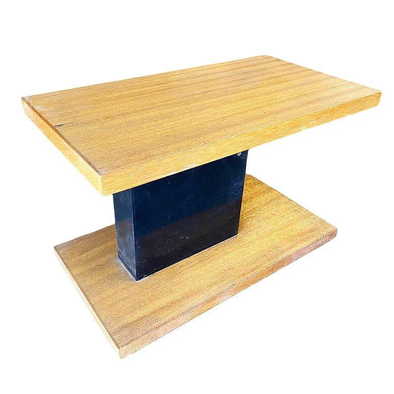 Legno Tavolino in noce bicolore, a due livelli, del Mid-Century Modernist in vendita