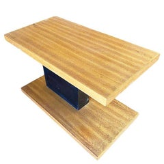 Two Tone, Two Tier Mid-Century Modernist Walnut Side Table