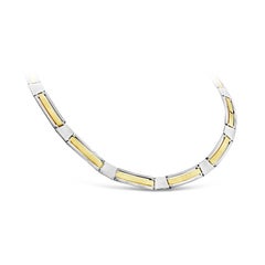 Collana con collare Versace in oro giallo e bianco