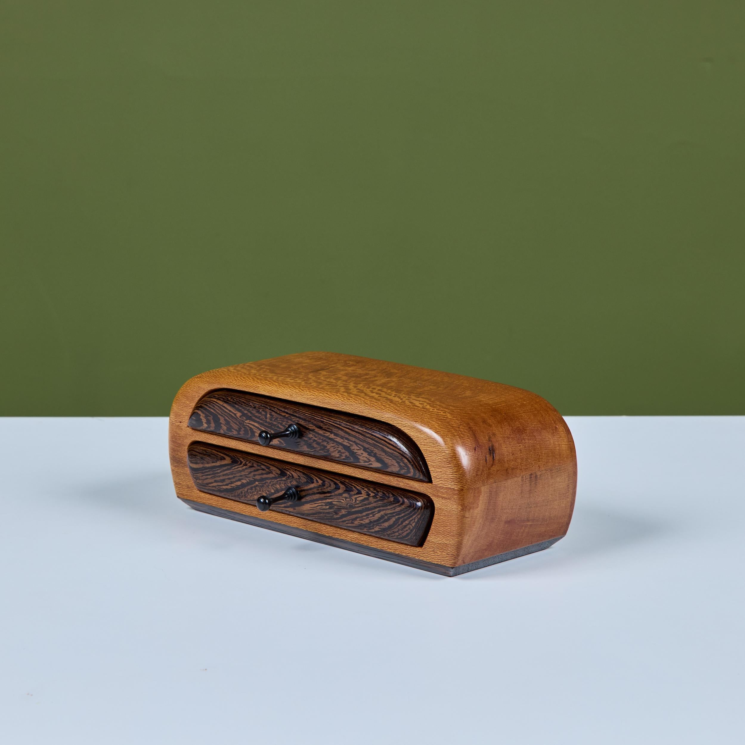 Boîte à bijoux en Wood Wood bicolore en vente 5
