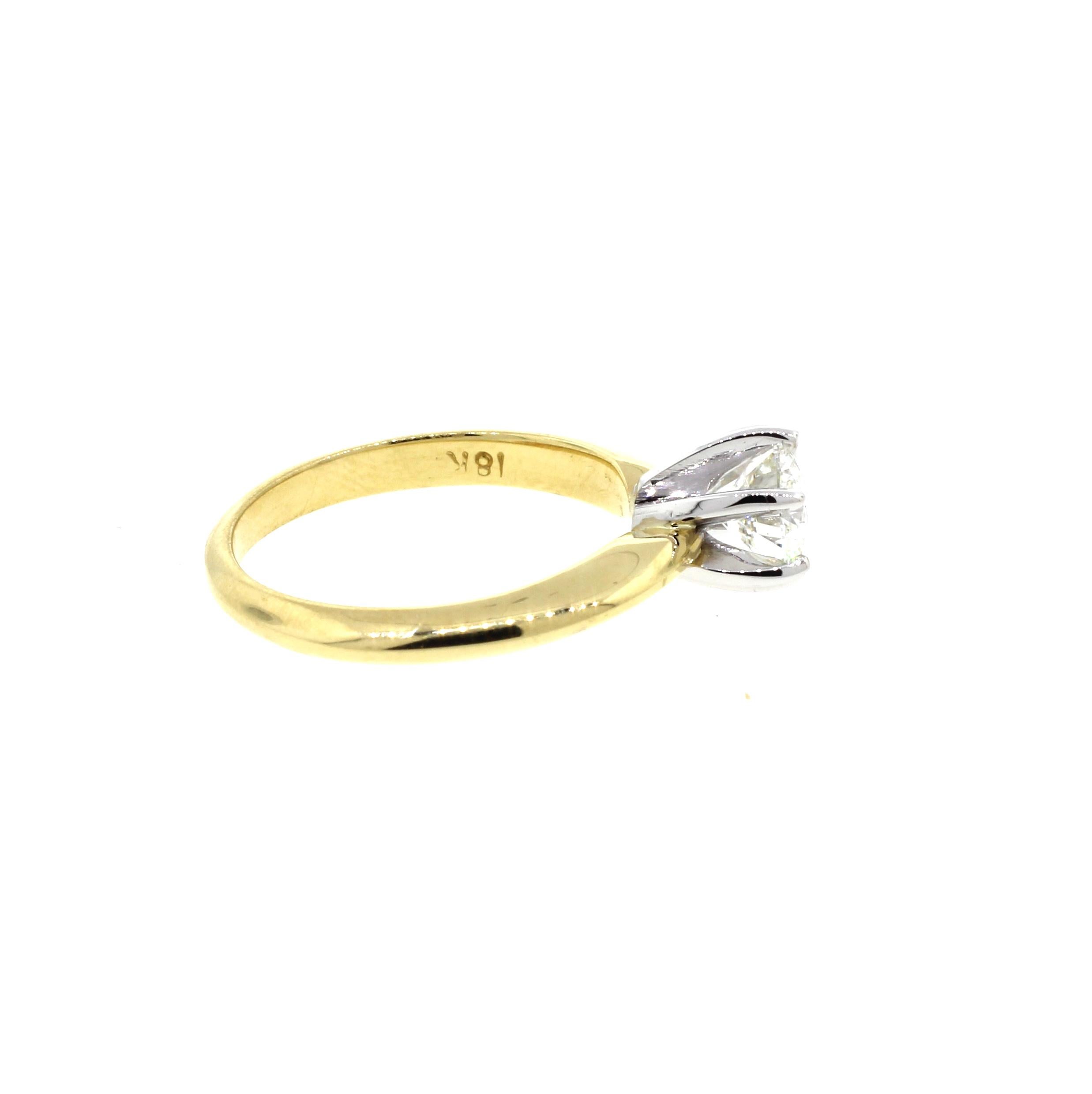 1 ct yellow gold solitaire engagement ring