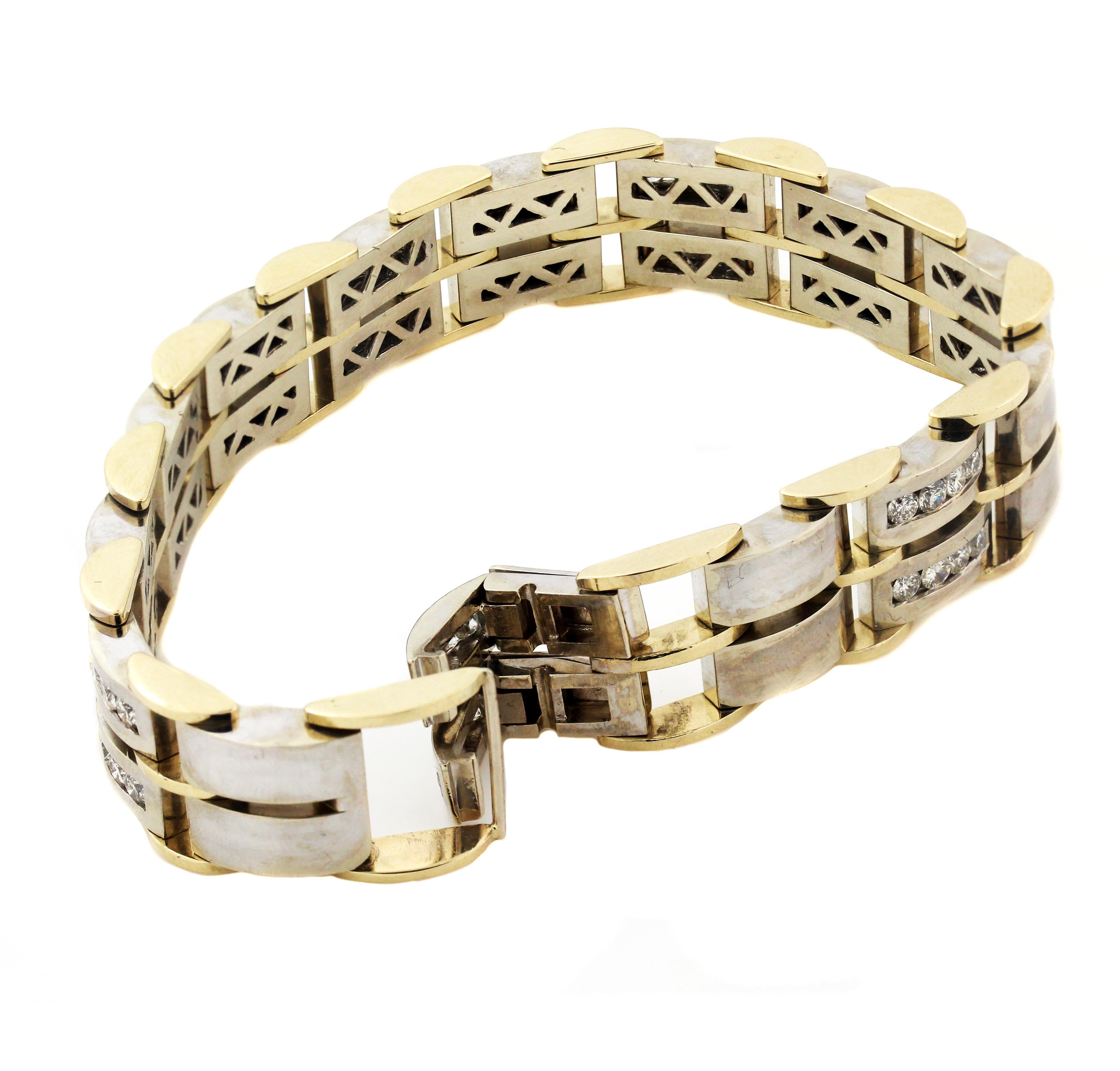 gold and diamond mens bracelets