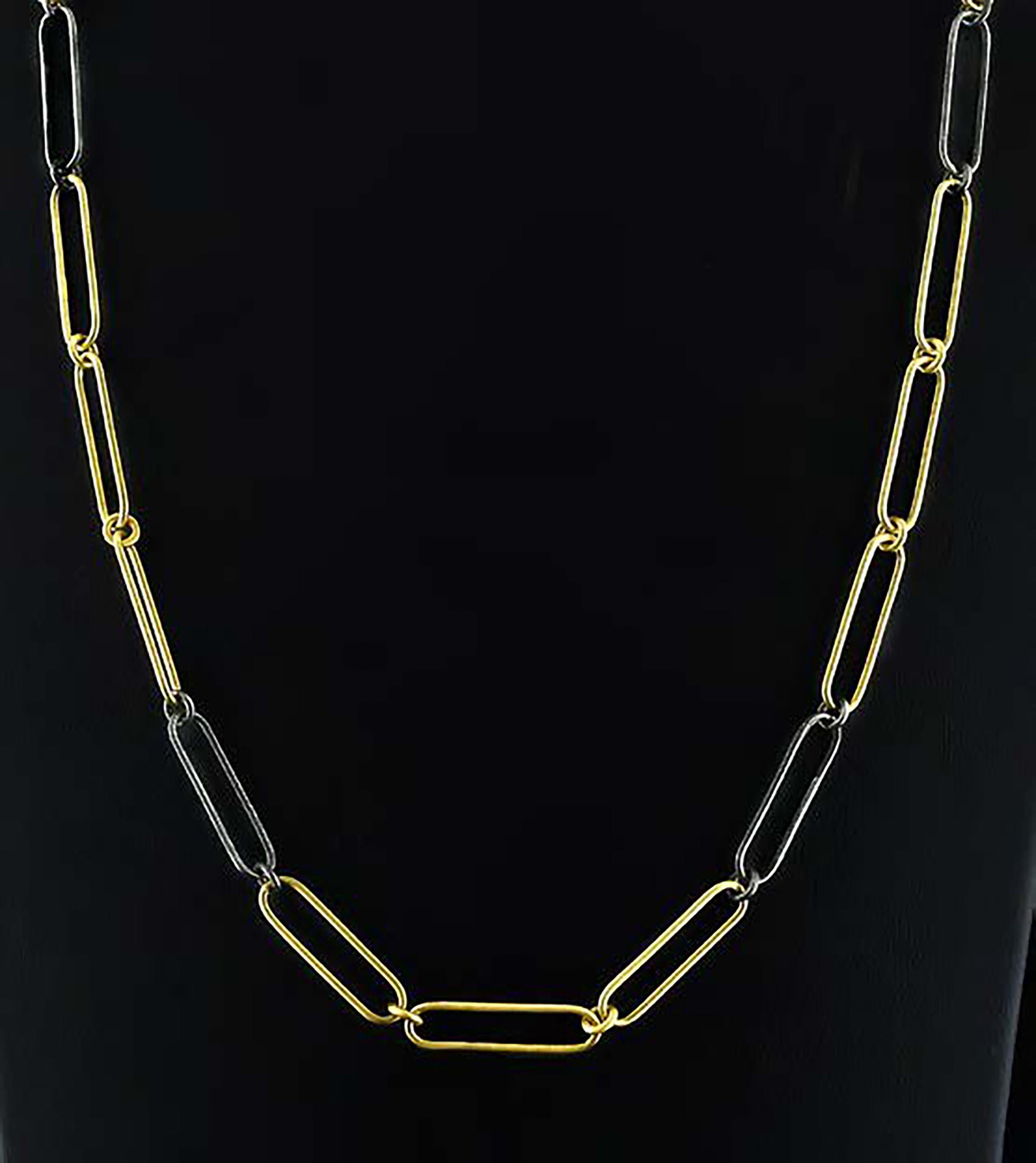 24k paperclip necklace