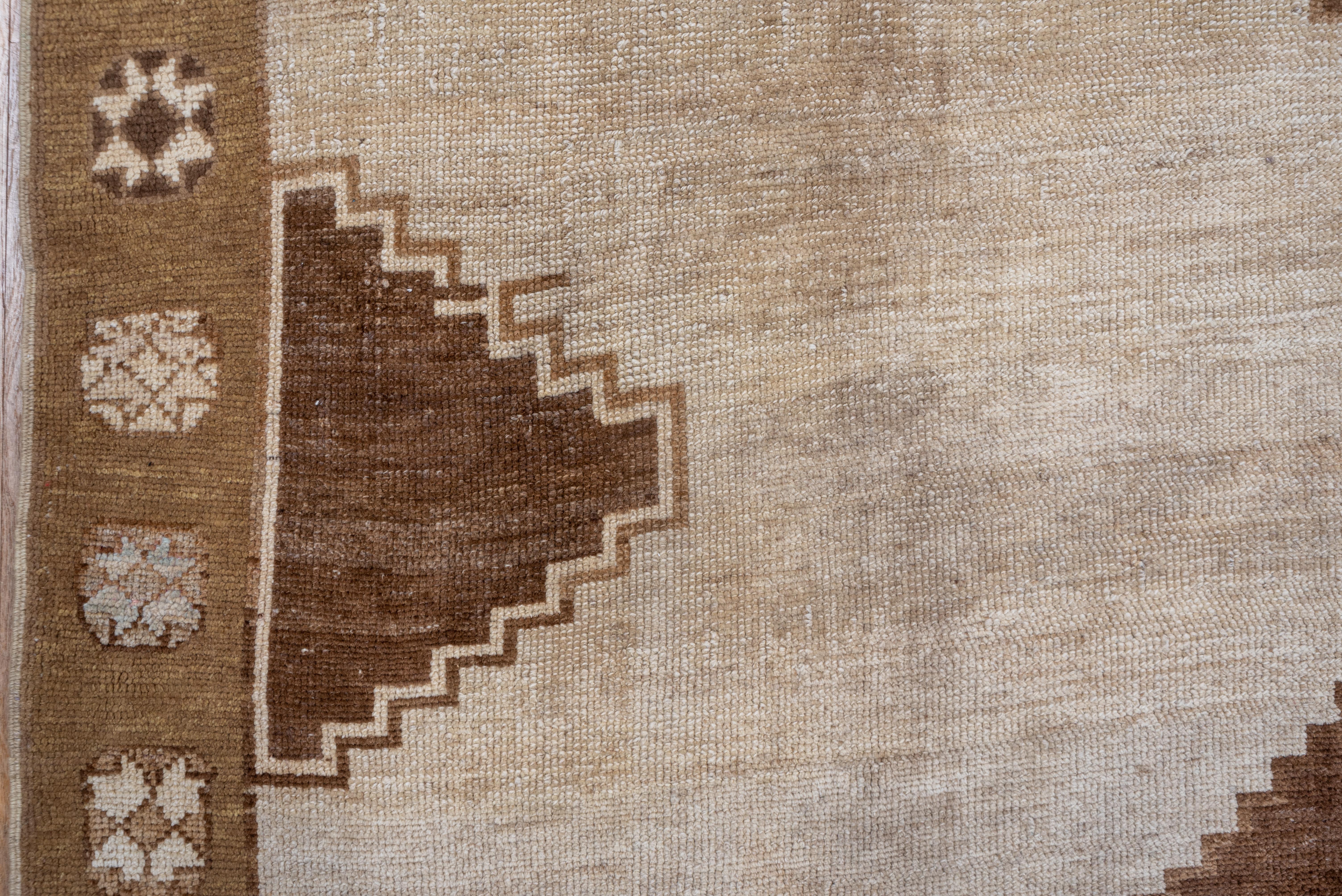Mid-20th Century Two-Toned Brown Turkish Oushak Carpet