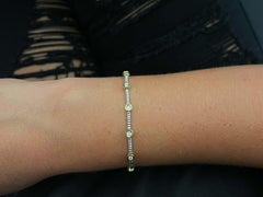 Zweifarbiges Diamantarmband aus 14k Gold