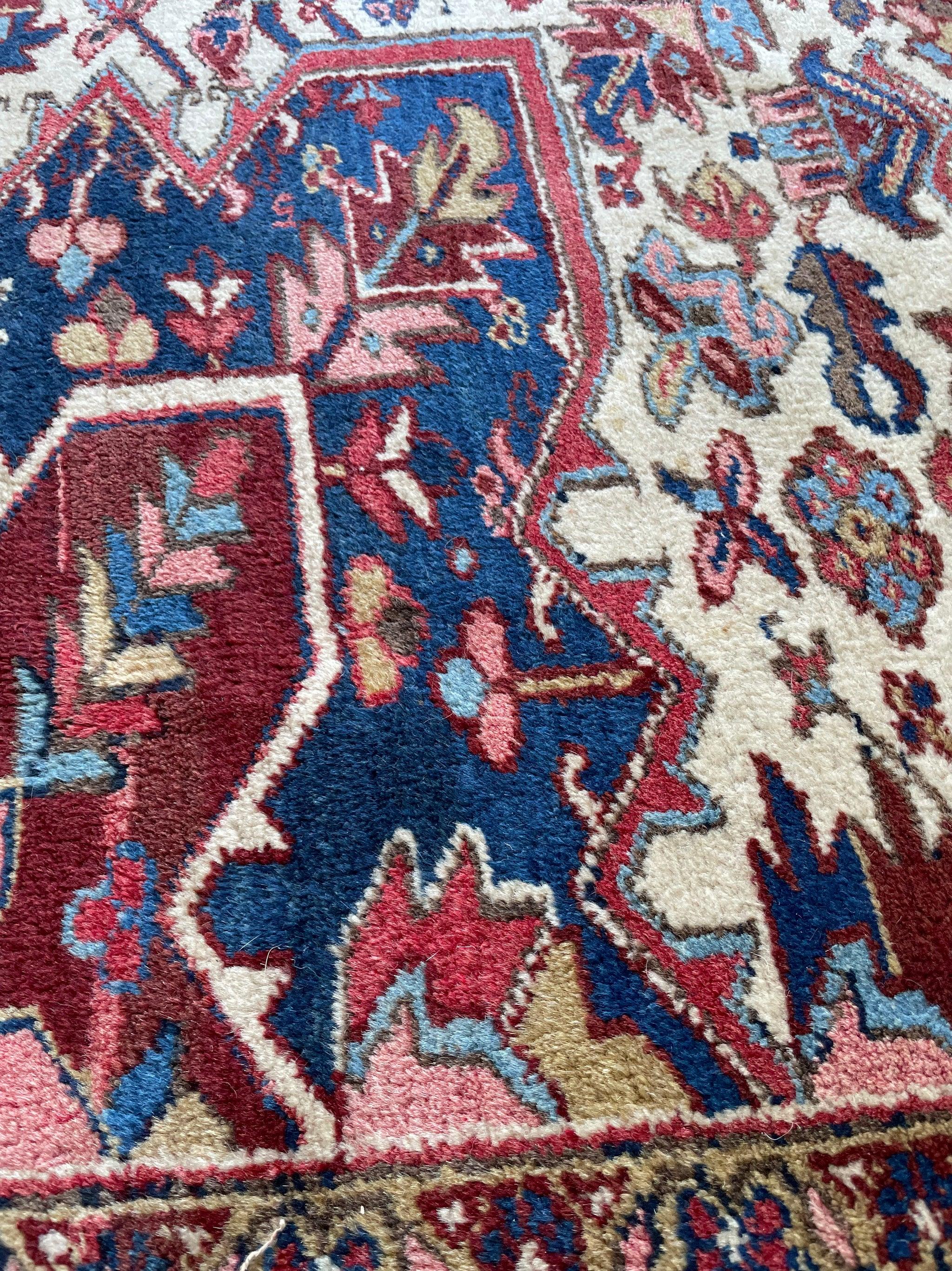 Two-toned Palace Size Vintage Northwest Tribal Heriz Rug, c.1950's For Sale 1