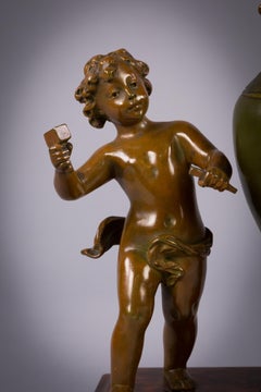Two-Toned Patinated Bronze Figural Group, circa 1880