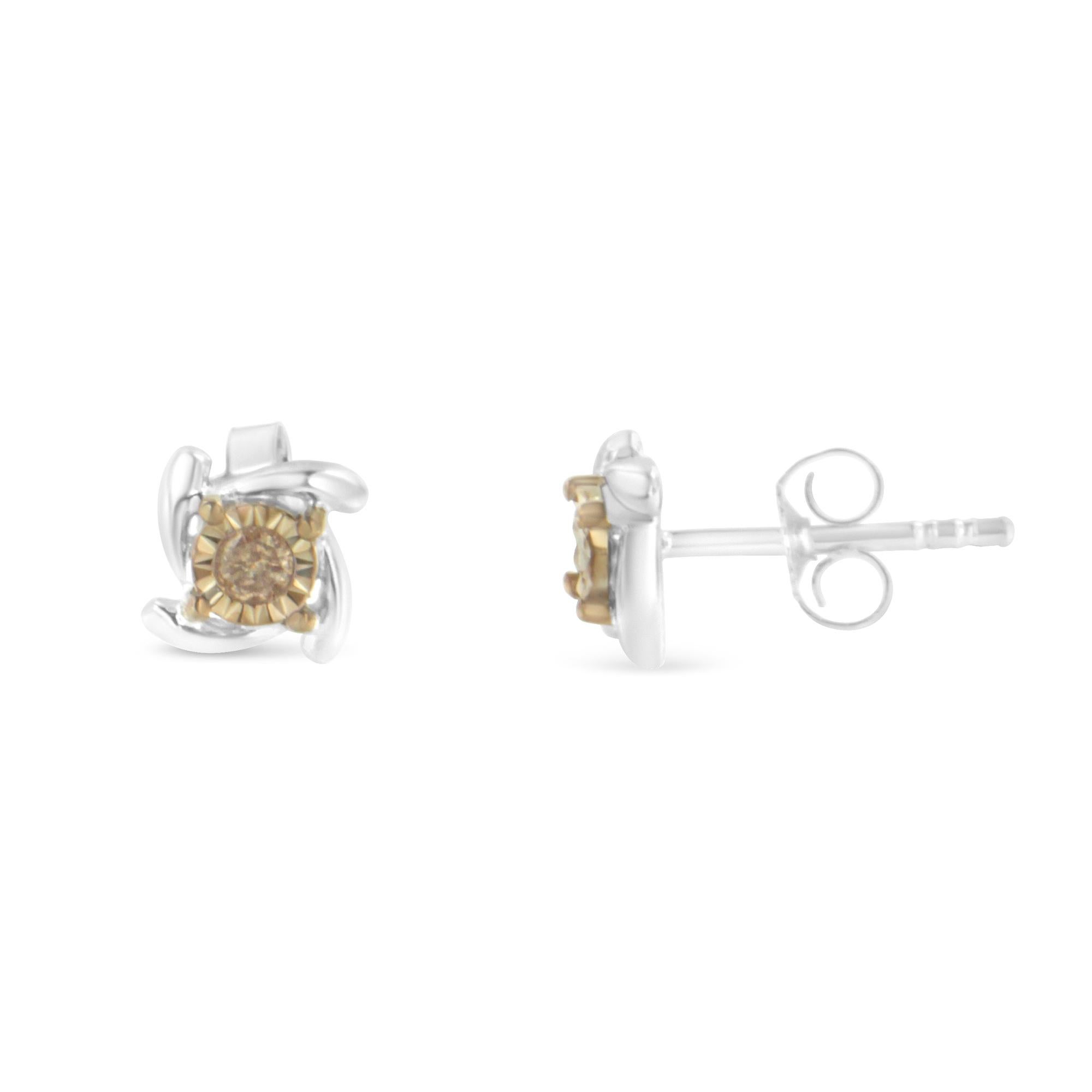1/10 diamond stud earrings