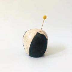 Two Toned Raku Pottery Weed Pot