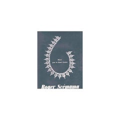 Two toned saphhire paste necklace and matching earrings, Roger Scemama, 1950s