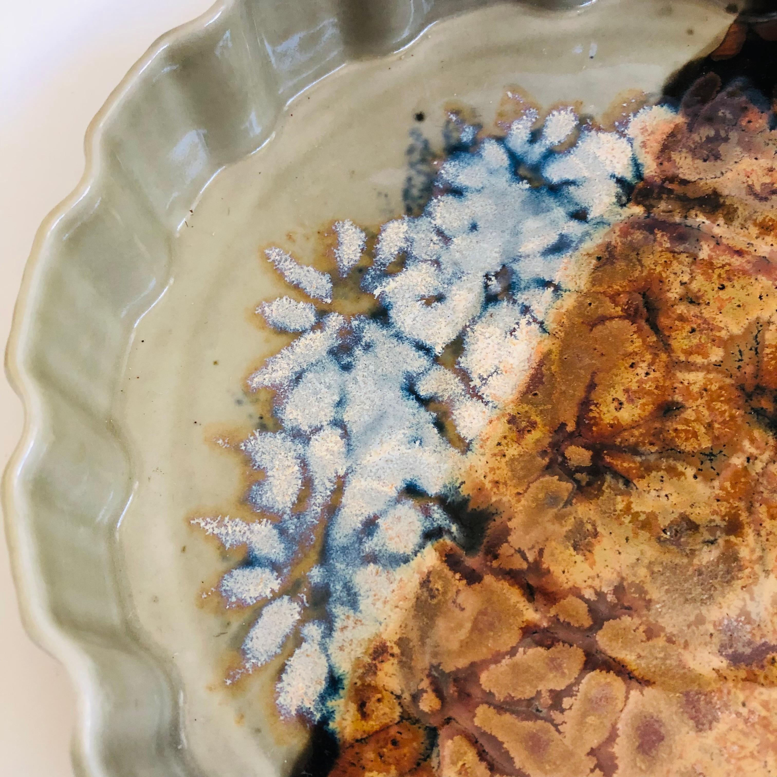 Plat à quiche Two Toned Studio Pottery Bon état - En vente à Fairfield, CA