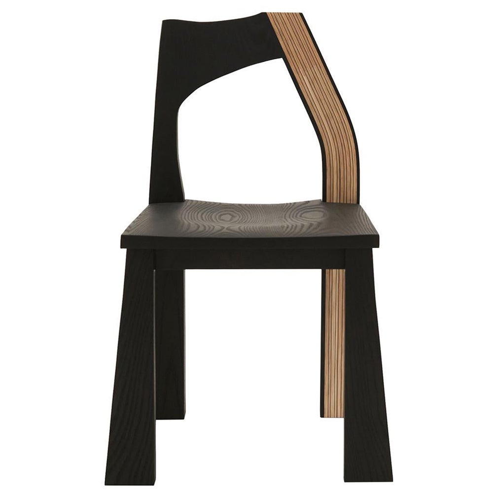 Silla de comedor tapiz bicolor en fresno by Alexis & Ginger en venta