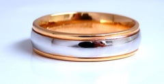 Two Toned Unisex Gold Band 14kt Size 10 5.8mm*