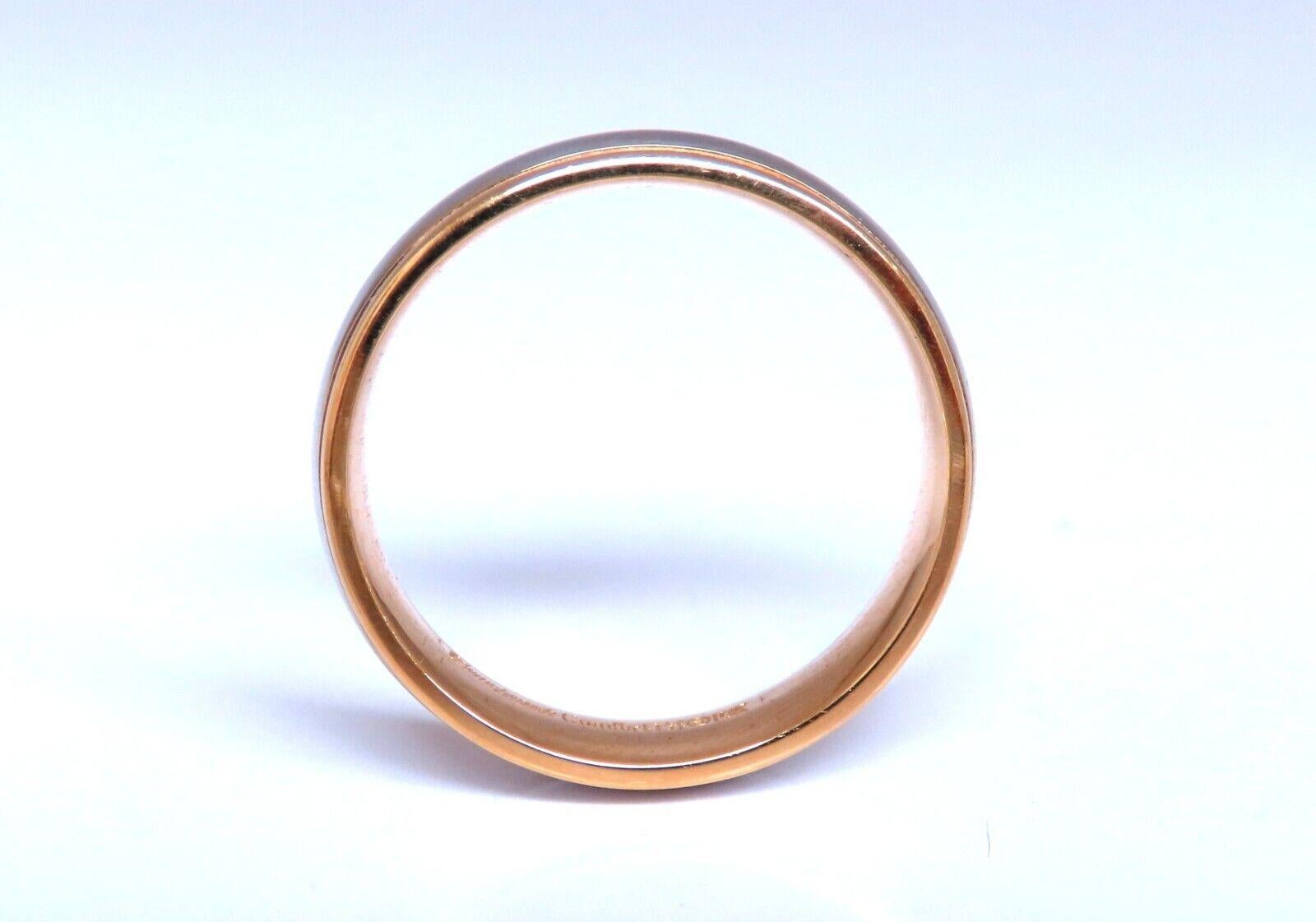 Two Toned Unisex Gold Band 14kt Size 10 5.8mm For Sale 1
