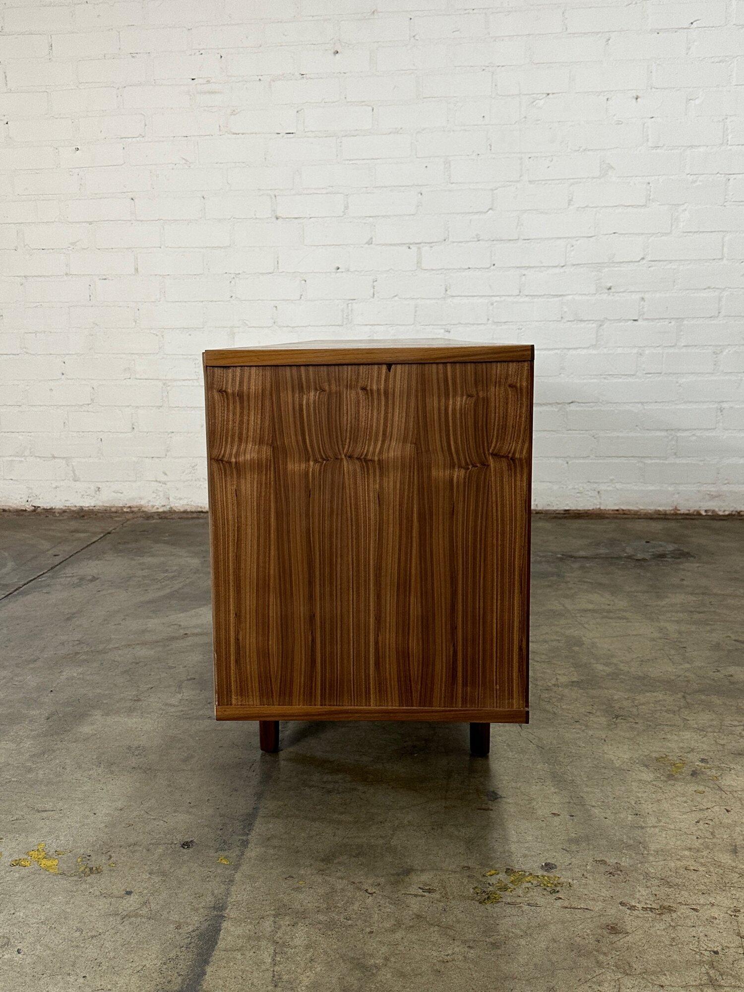 Two Toned Walnut & Cane Credenza For Sale 2