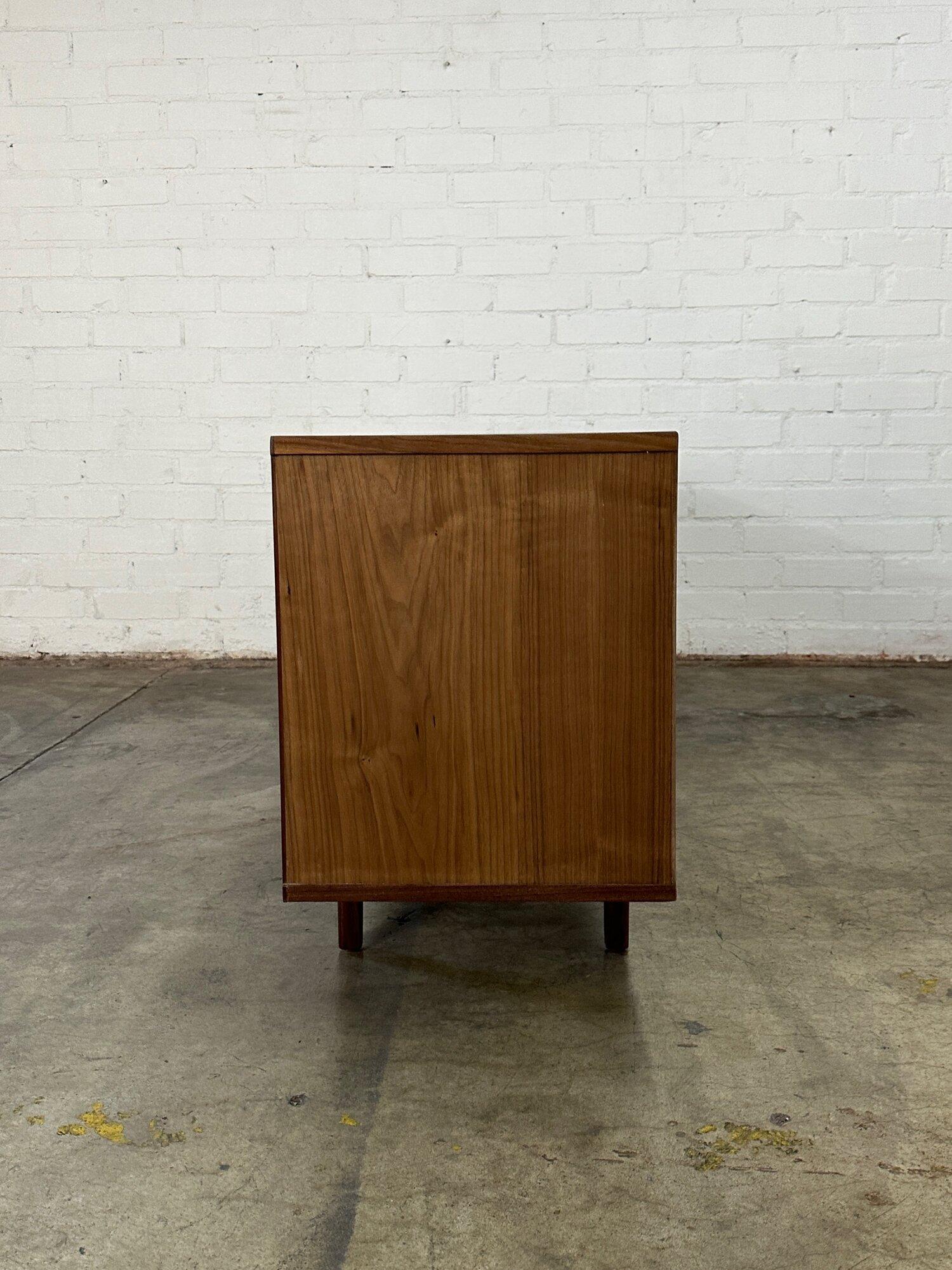 Two Toned Walnut & Cane Credenza For Sale 3