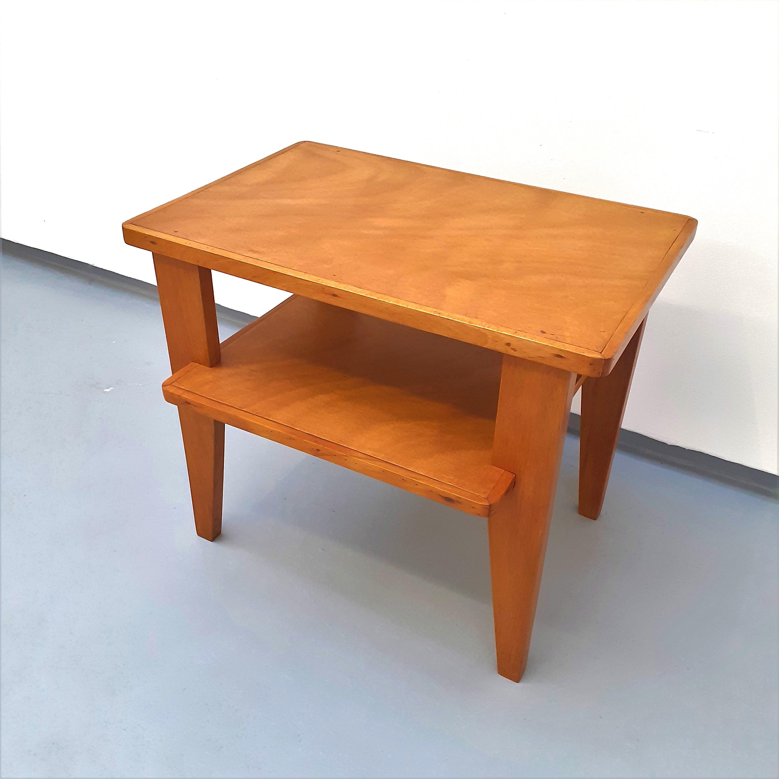 French two-top side table by René Gabriel For Sale