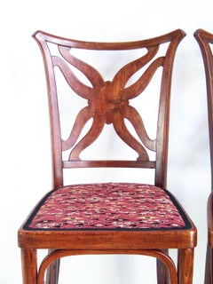 Two Unique Chairs J&J Kohn from 1915, Hotel Ambassador in Prague, Josef Hoffmann