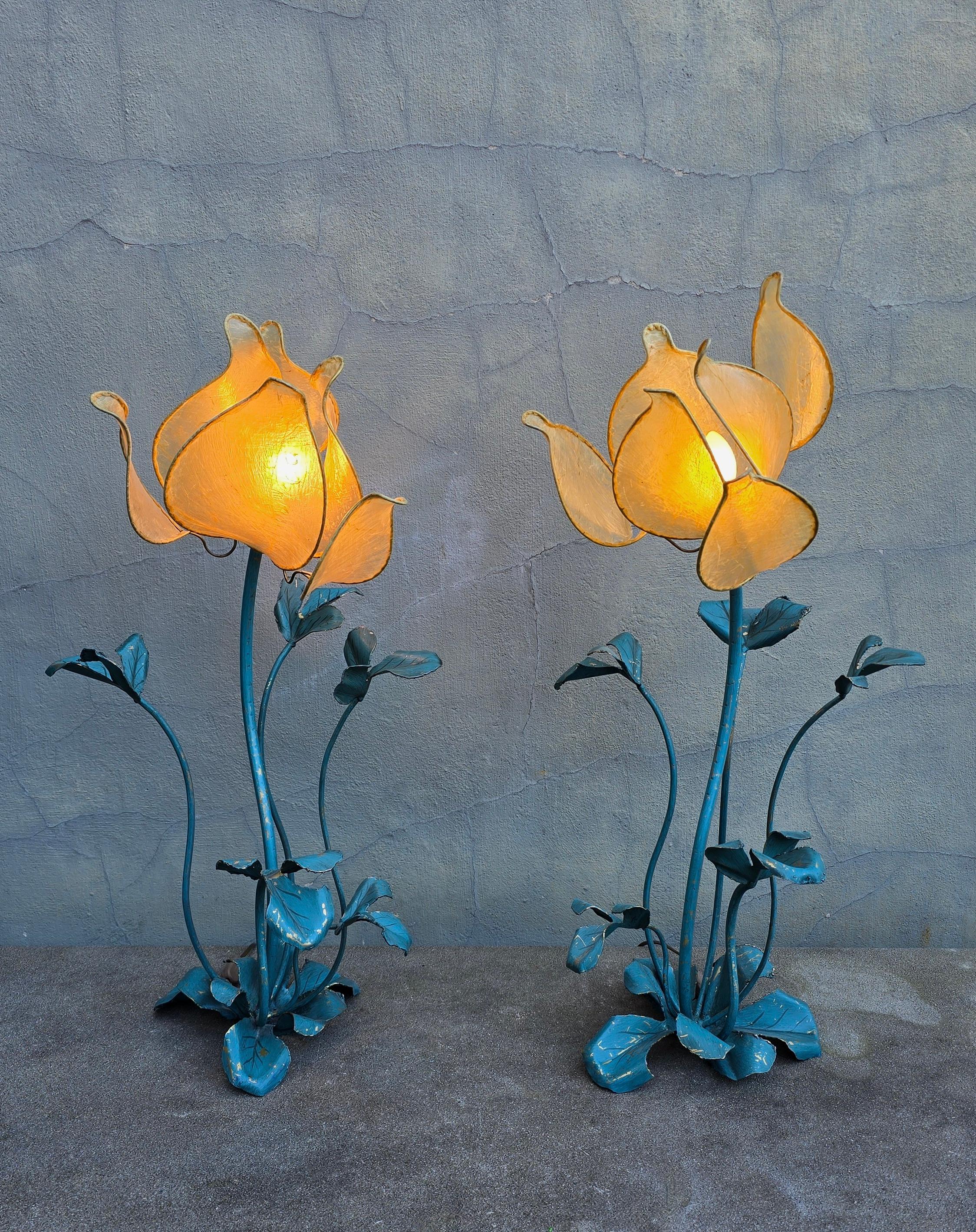 Two Unique Lotus Floor Lamps or Large Table Lamp For Sale 4