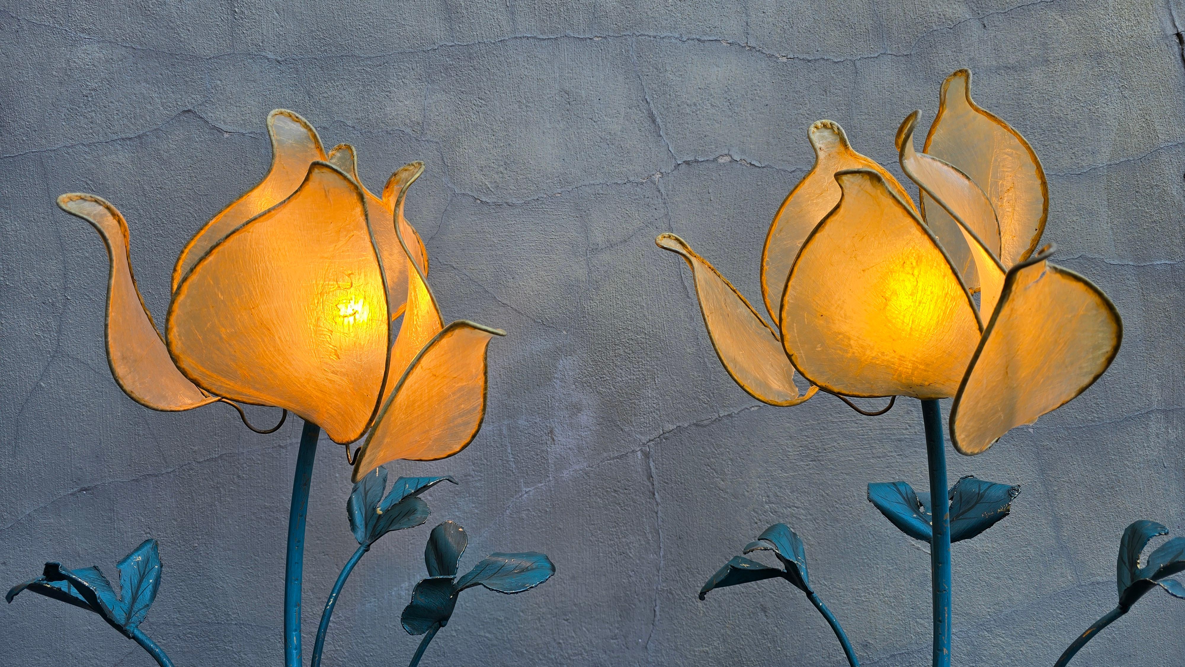 Two Unique Lotus Floor Lamps or Large Table Lamp For Sale 6