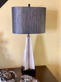 Two Unique Mid-Century Modern Alabaster Lamps