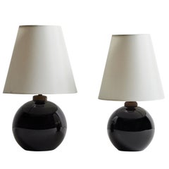 unique bedroom lamps Two Unique Table Lamps by Jacques Adnet