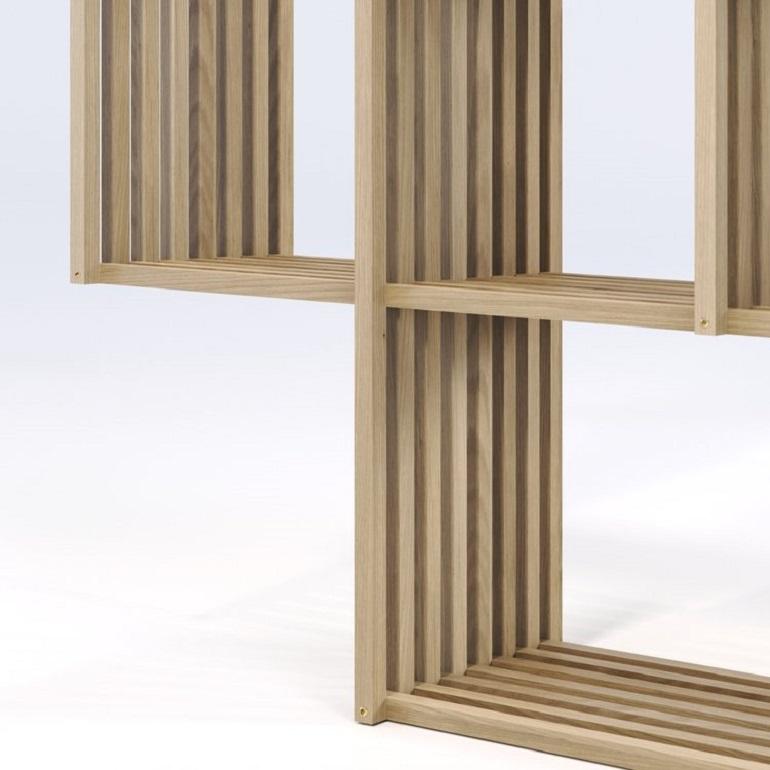Estantería de dos unidades de madera artesanal Portugués en venta