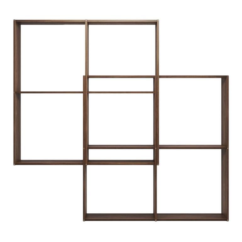 Estantería de dos unidades de madera artesanal Siglo XXI y contemporáneo en venta