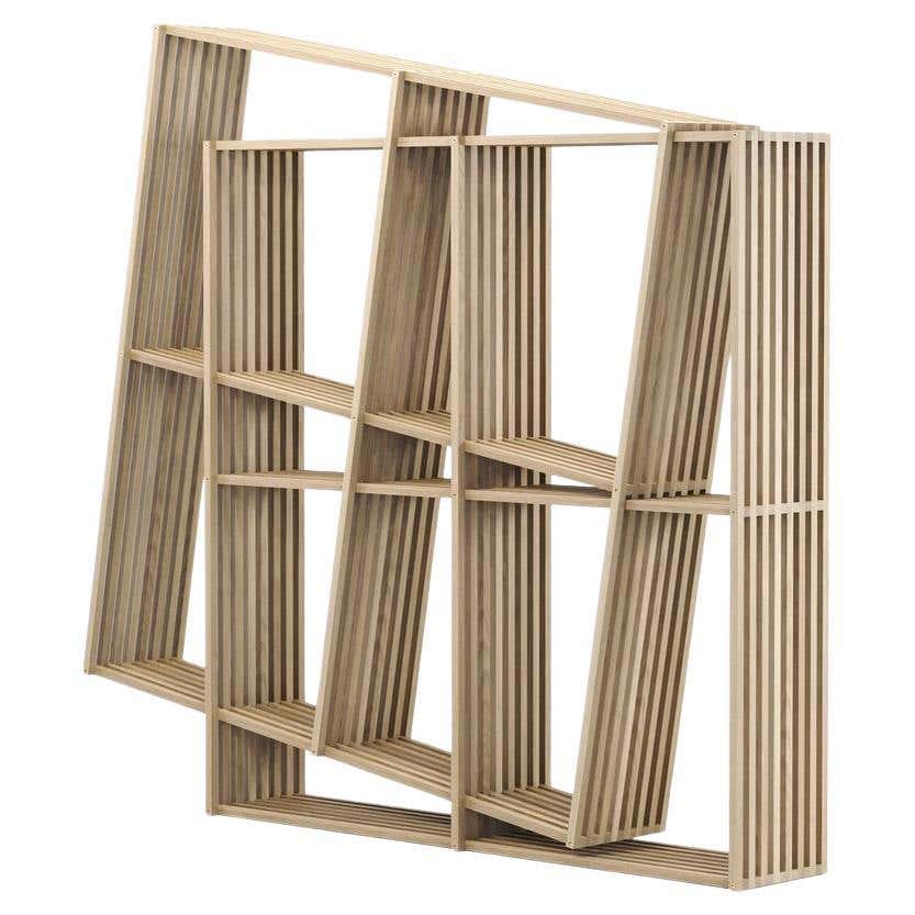 Bookcase with Cast Brass Structure and Glass Shelves For Sale at 1stDibs