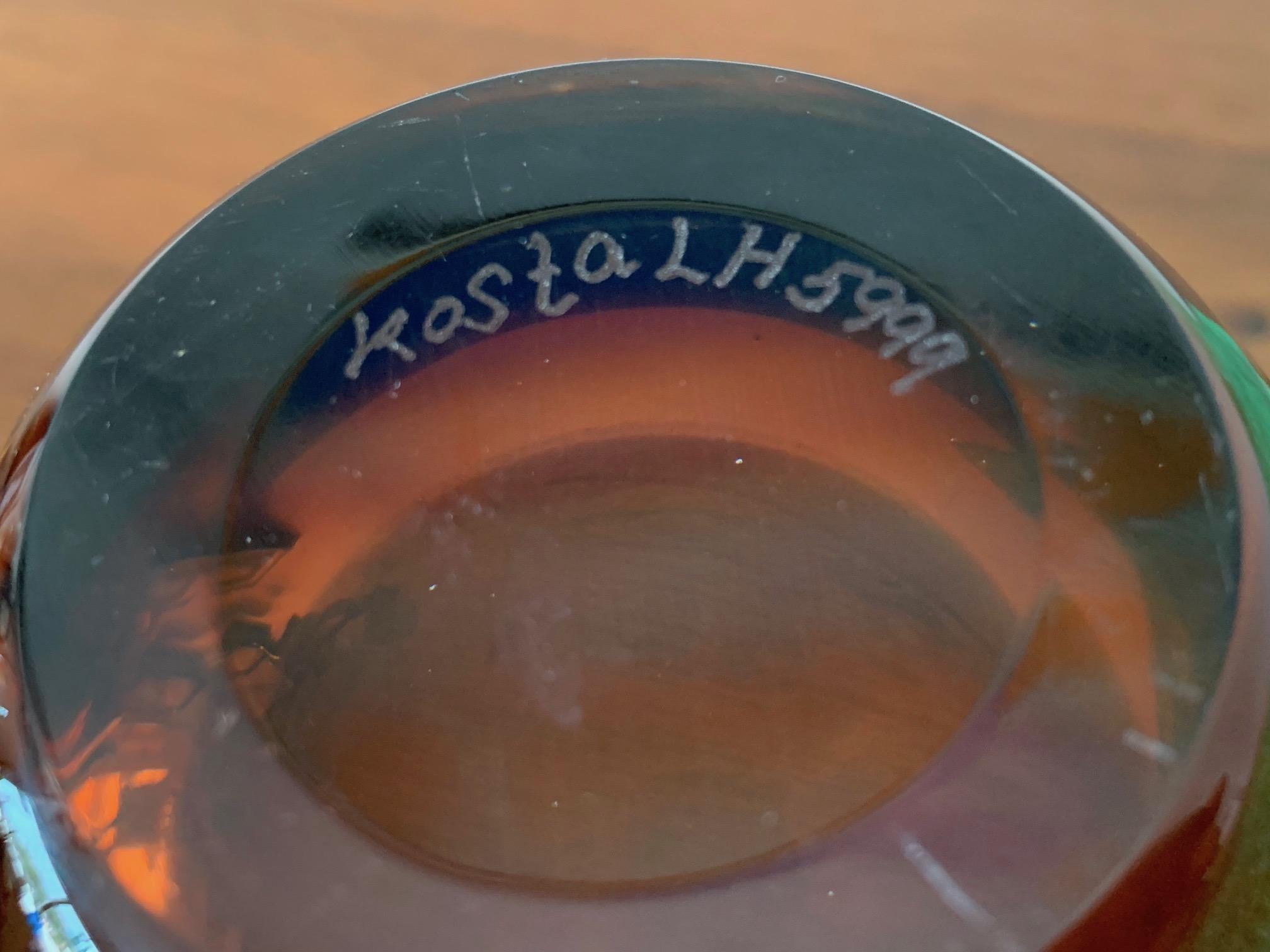 Art Glass Two Unusual Vicke Lindstrand for Kosta Boda Glass Vessels For Sale