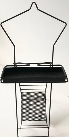 Two Valet de Nuit by Pilastro Black & White Enameled Metal Netherlands 1955