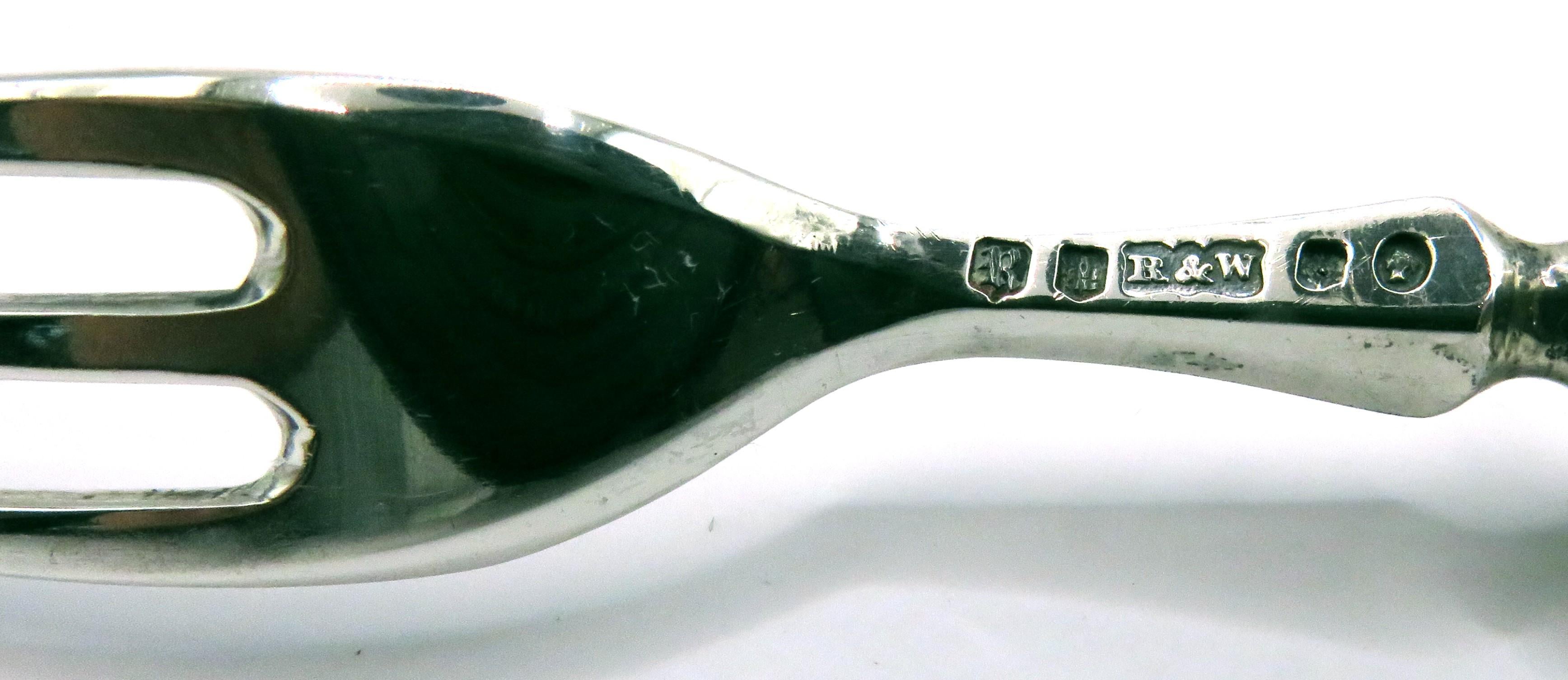Victorian Two Very Fine Pair of 19th Century Agate Handled Sterling Fruit Knives & Forks  For Sale