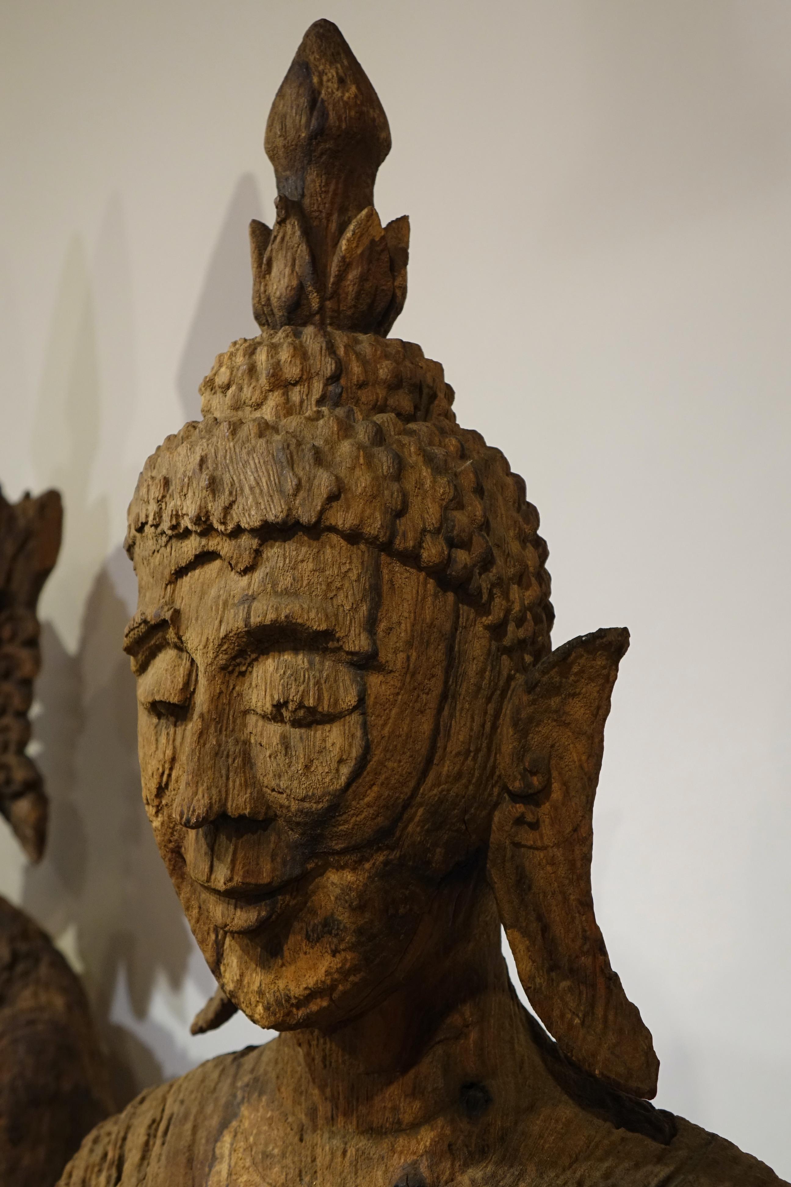 Two Very Large Buddhas, Laos , Luang-Prabang 17- 18th century For Sale 4