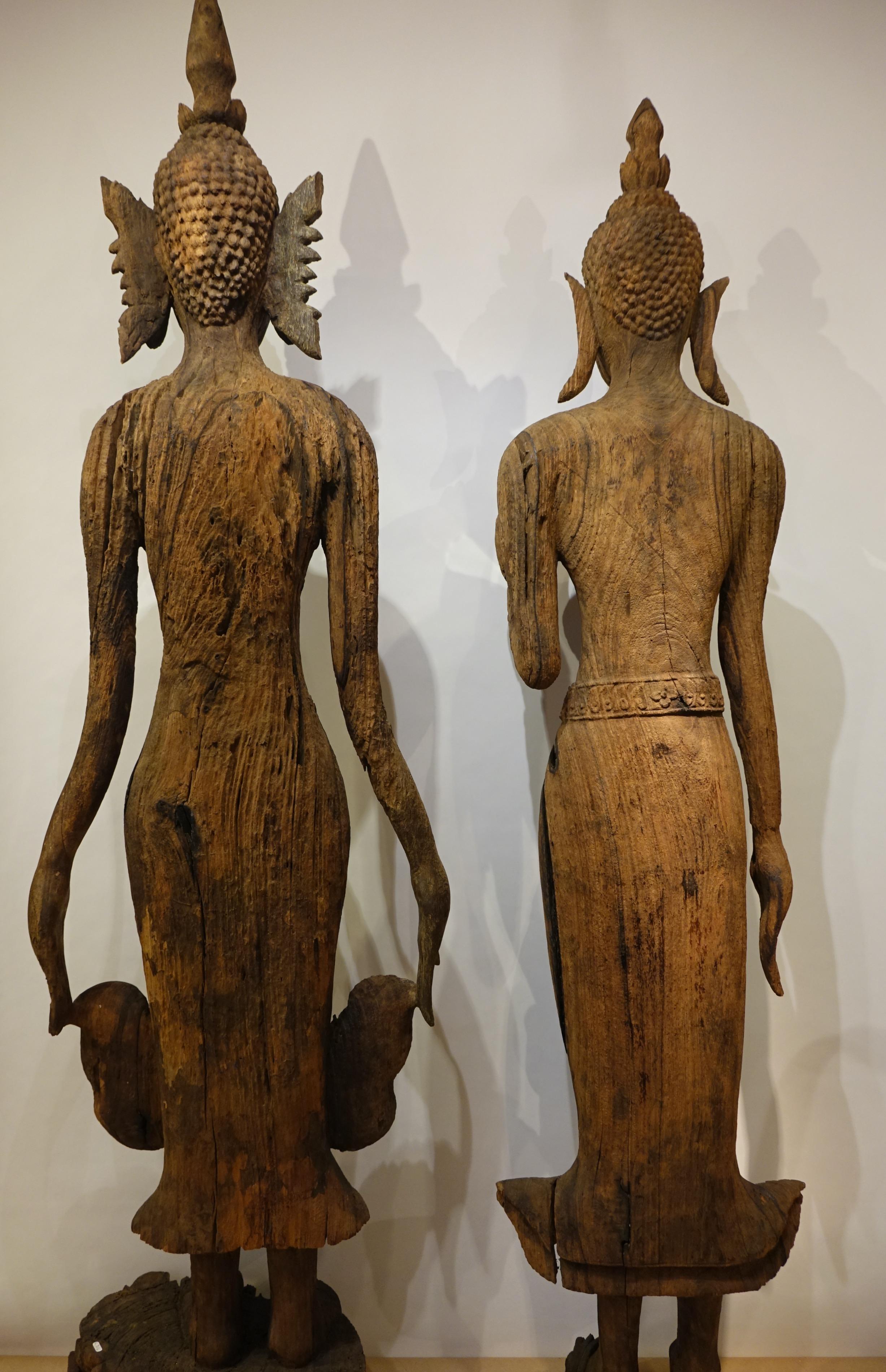 Two Very Large Buddhas, Laos , Luang-Prabang 17- 18th century For Sale 6