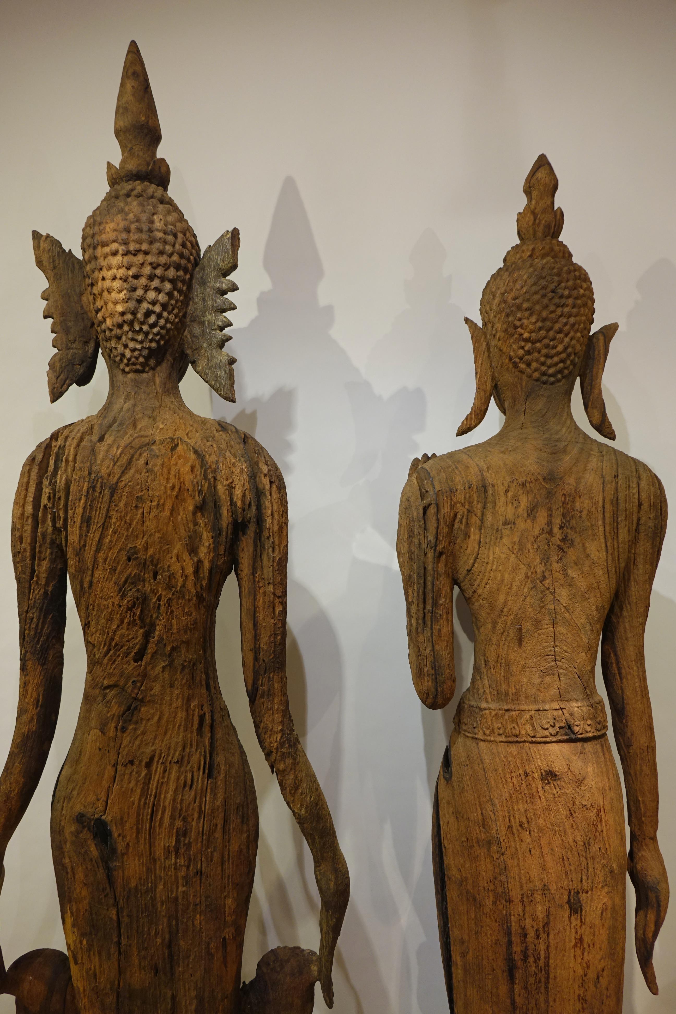 Two Very Large Buddhas, Laos , Luang-Prabang 17- 18th century For Sale 7