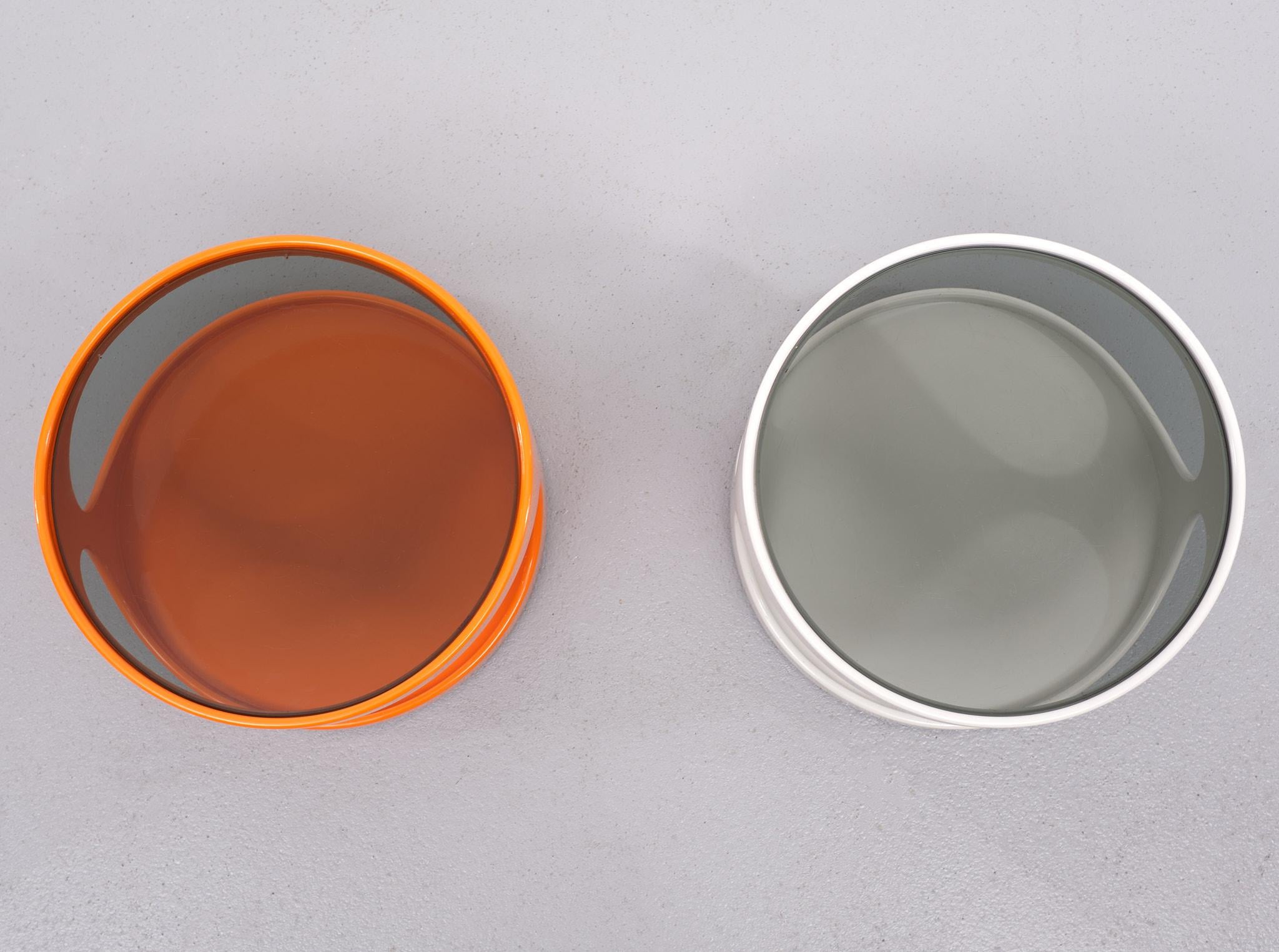 Dutch Two Very Nice Space Ace Side Tables Nebu Holland, 1970s