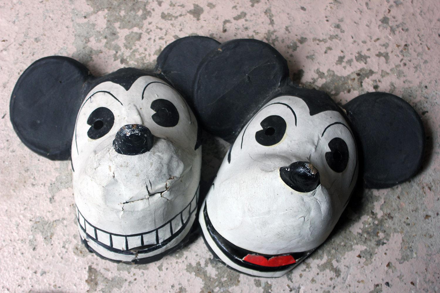 Paper Two Very Rare German Walt Disney Mickey Mouse Masks, circa 1935