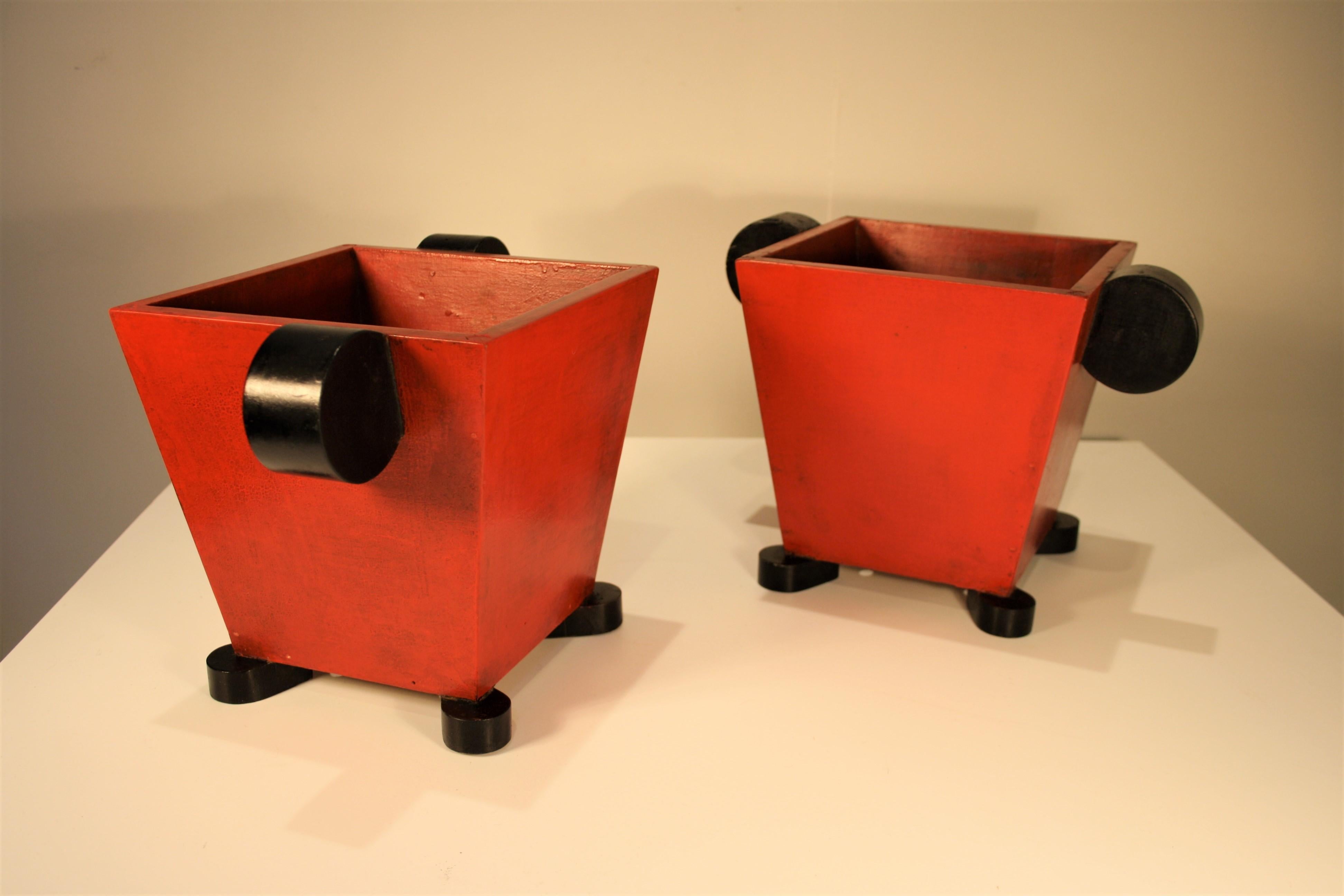 Two Modernist Cache Pots by Huib Hoste, 1920s 3