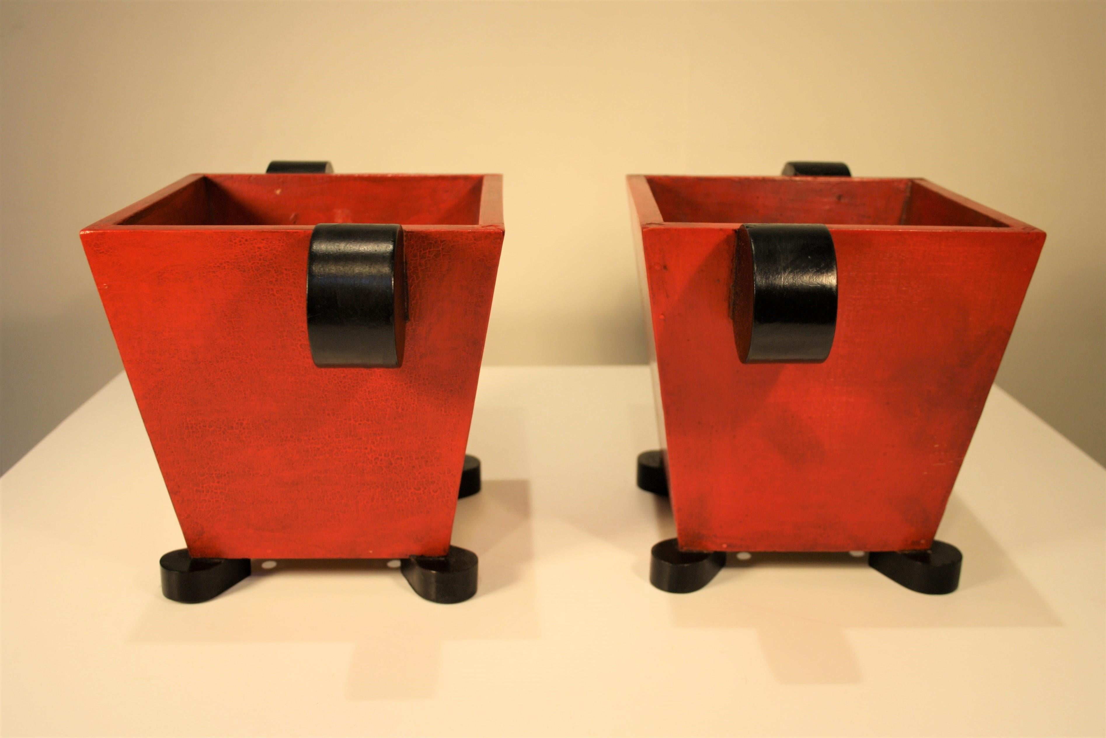 Two Modernist Cache Pots by Huib Hoste, 1920s 1