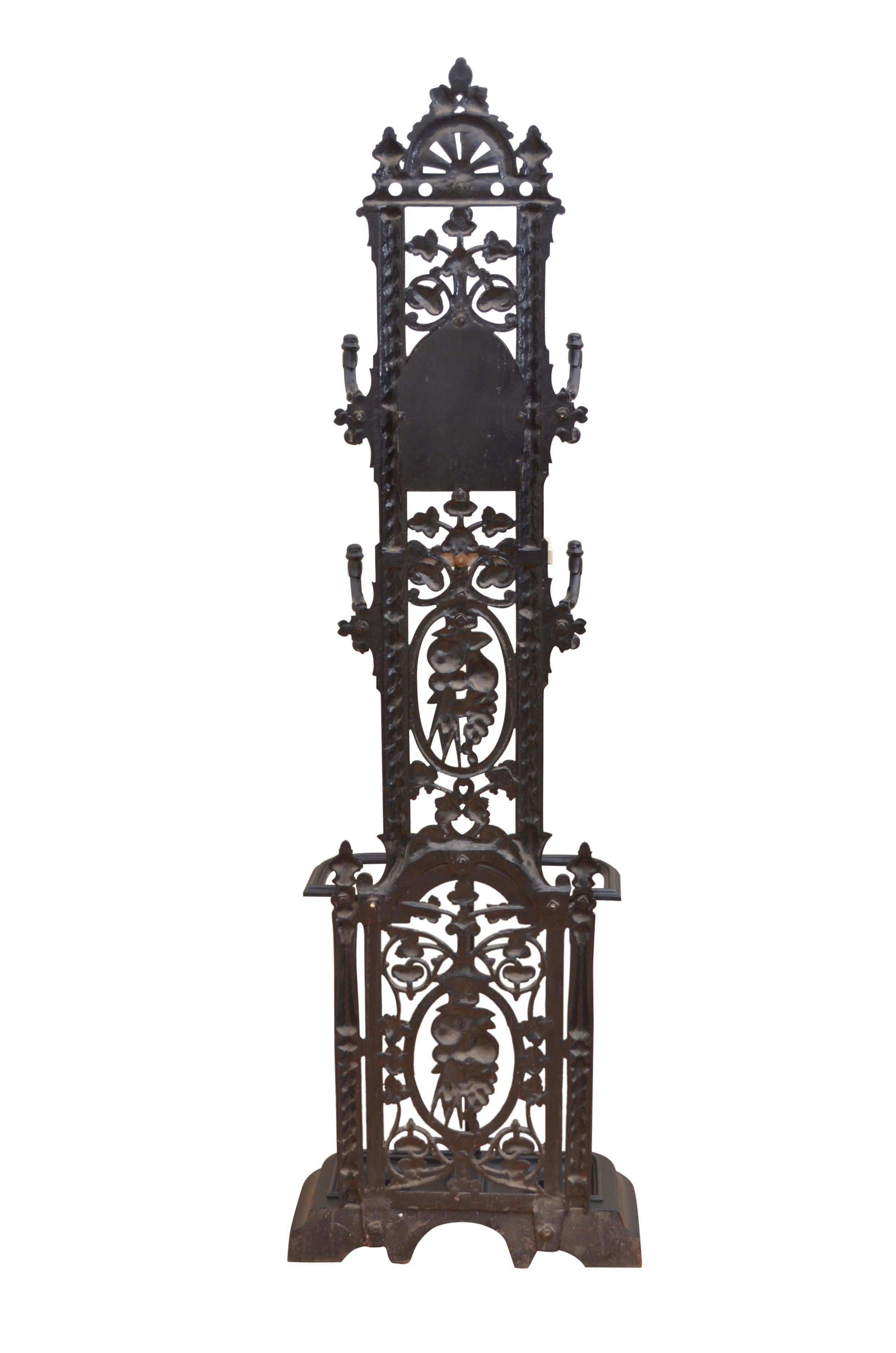 Two Victorian Hall Stands Cast Iron Hall Stand 5