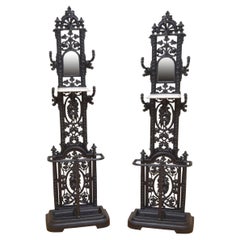 Two Victorian Hall Stands Cast Iron Hall Stand