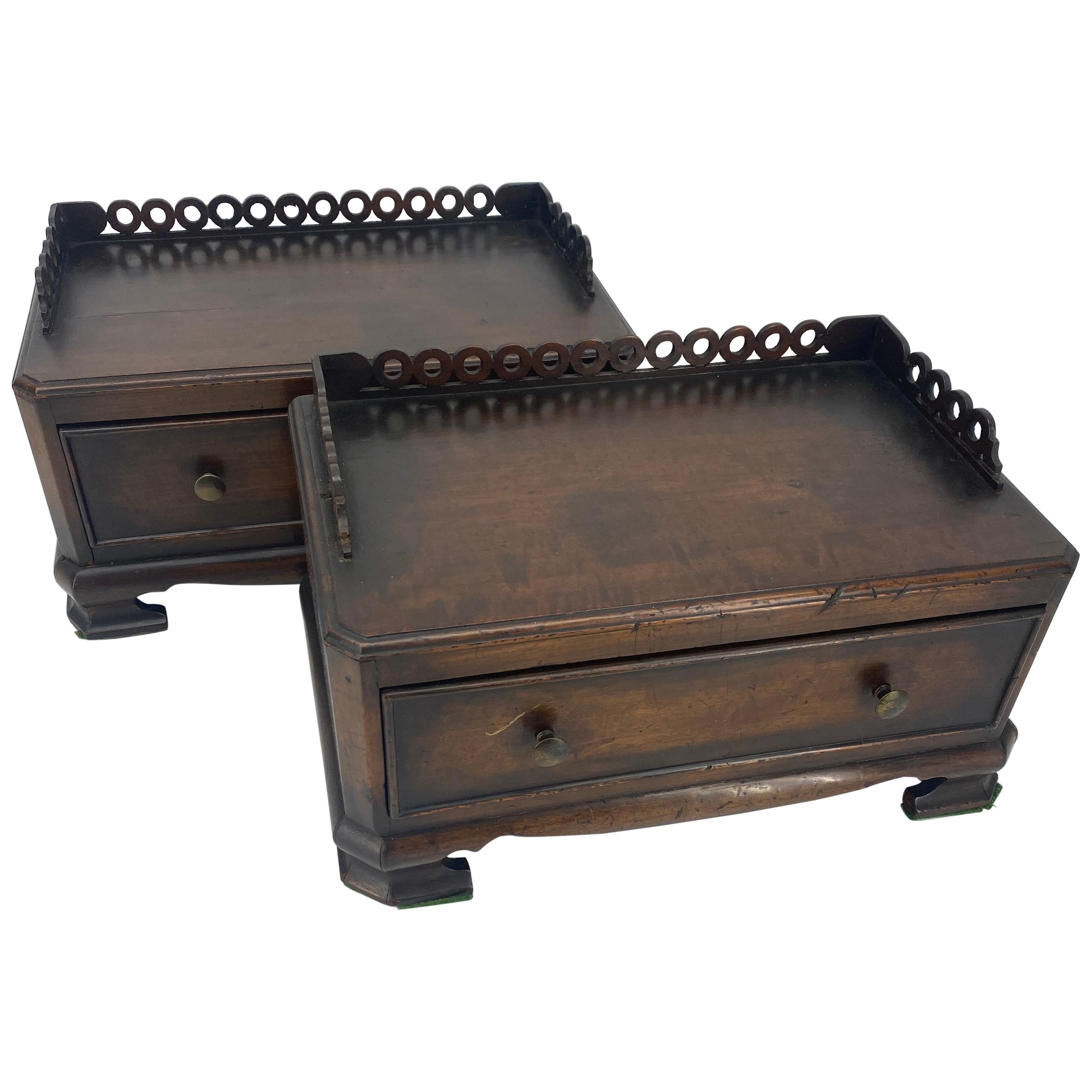 Two Victorian Mahogany Jewelry Boxes, 1875-1900, England
