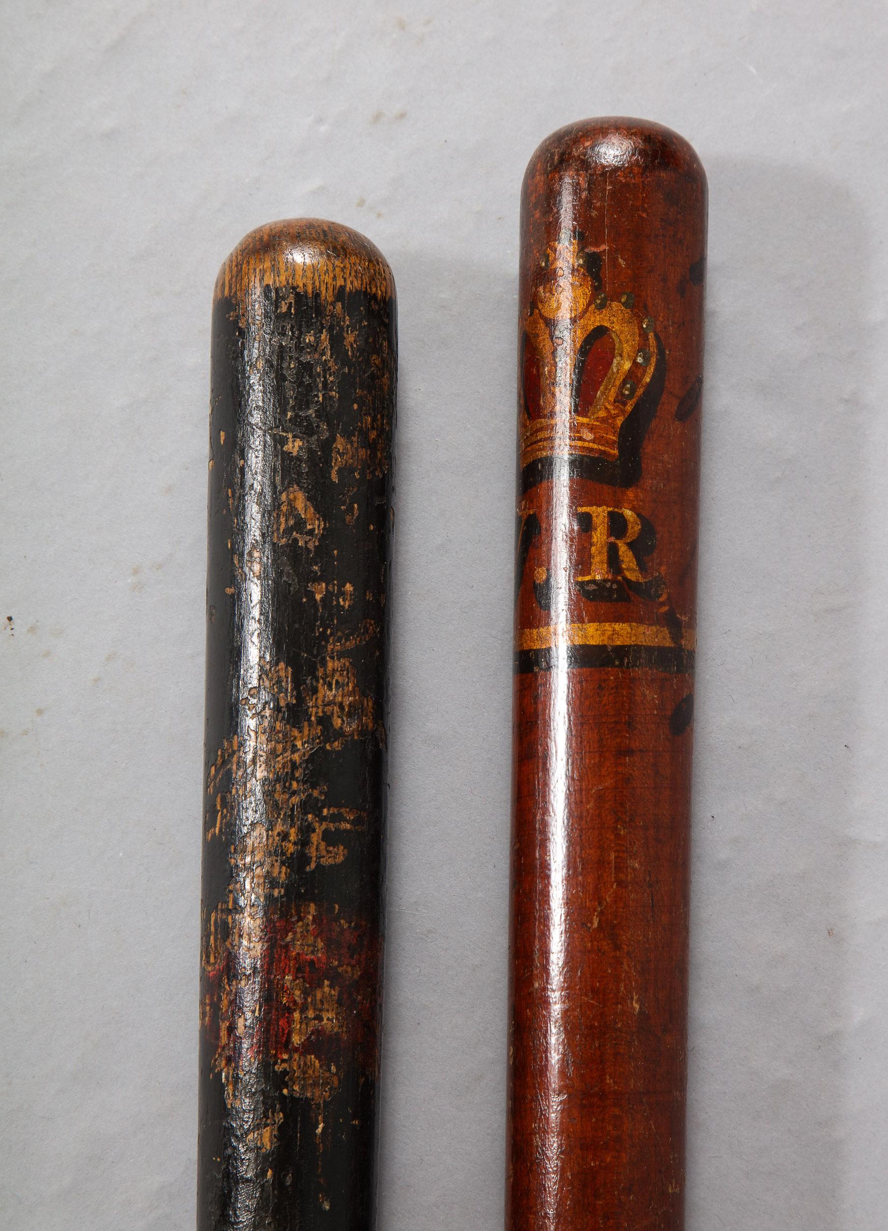 Ash Two Victorian Policeman's Truncheons