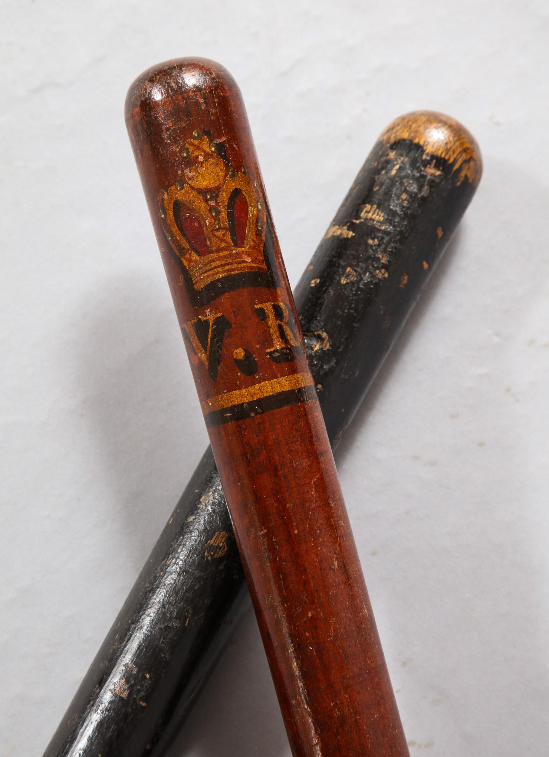 Two Victorian Policeman's Truncheons 1