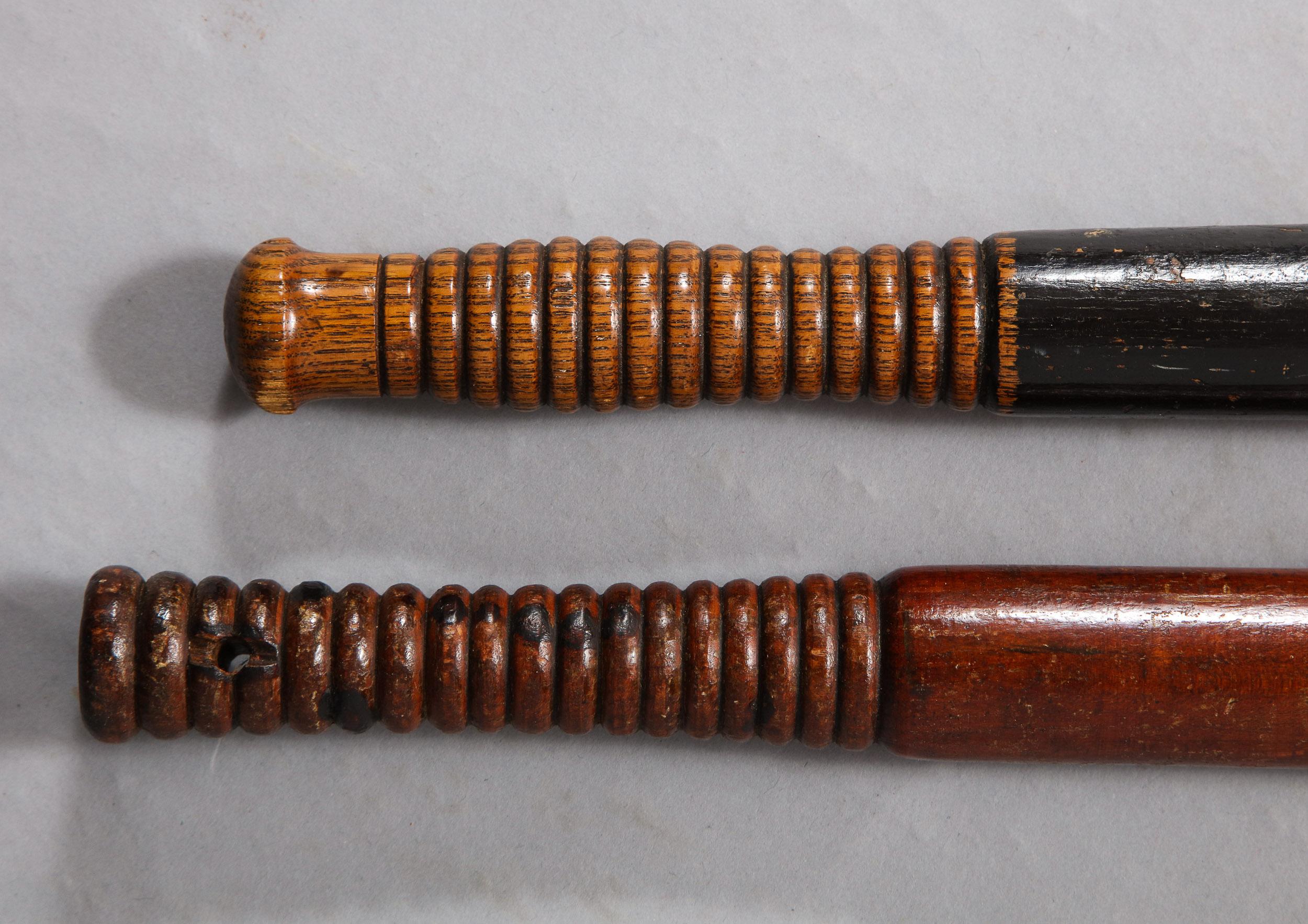 Mid-19th Century Two Victorian Policeman's Truncheons