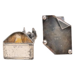 Two Victorian Silverplate Figural Napkin Rings